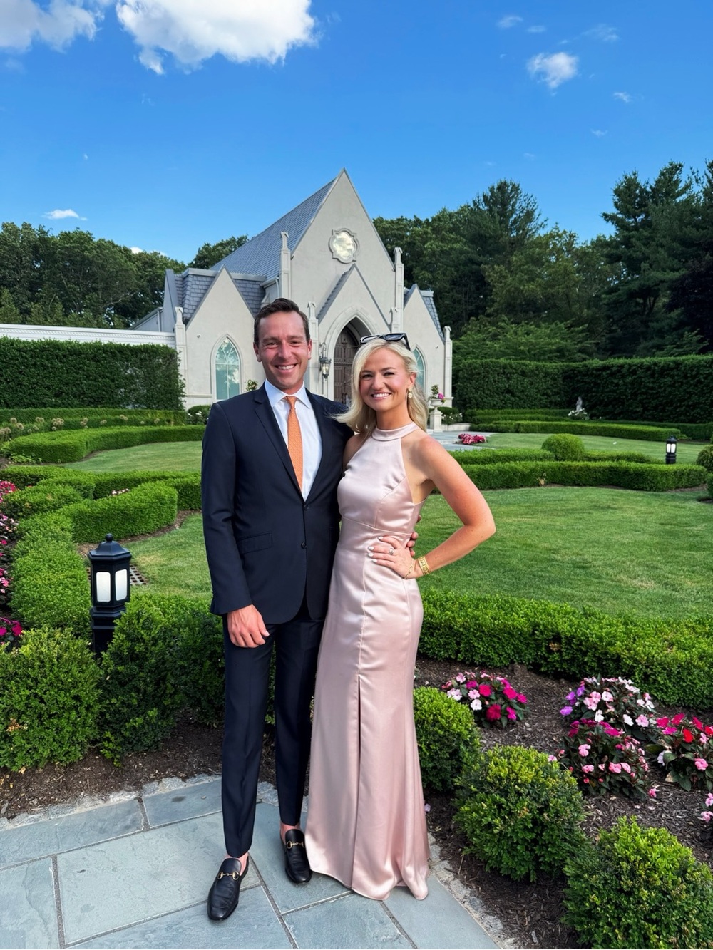Amsale Jacinda Gown in Rose Quartz